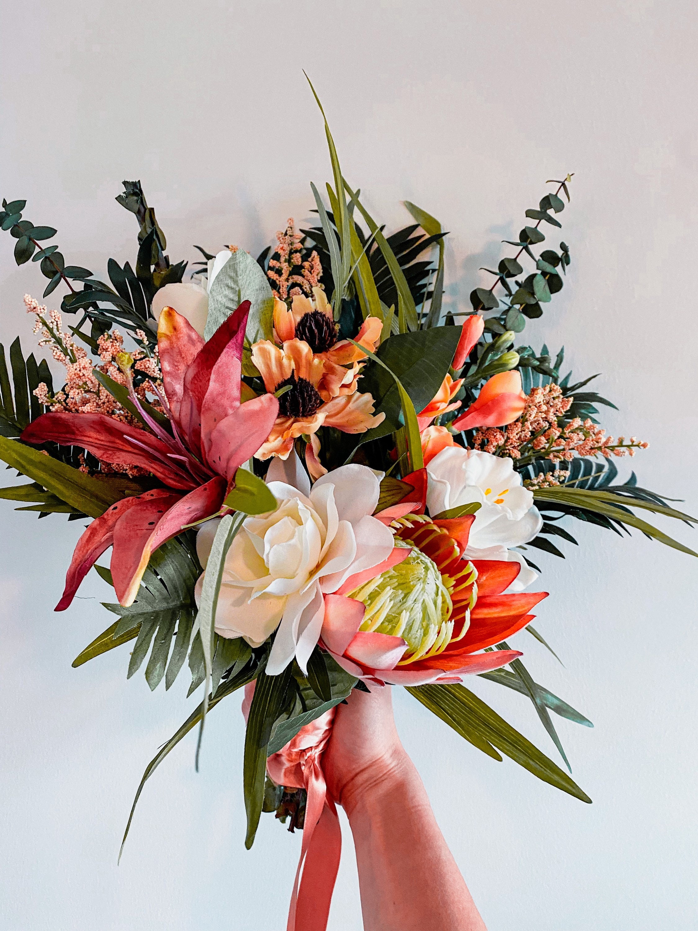 Bouquet de mariage de fleurs tropicales / Faux mariage floral - Etsy France