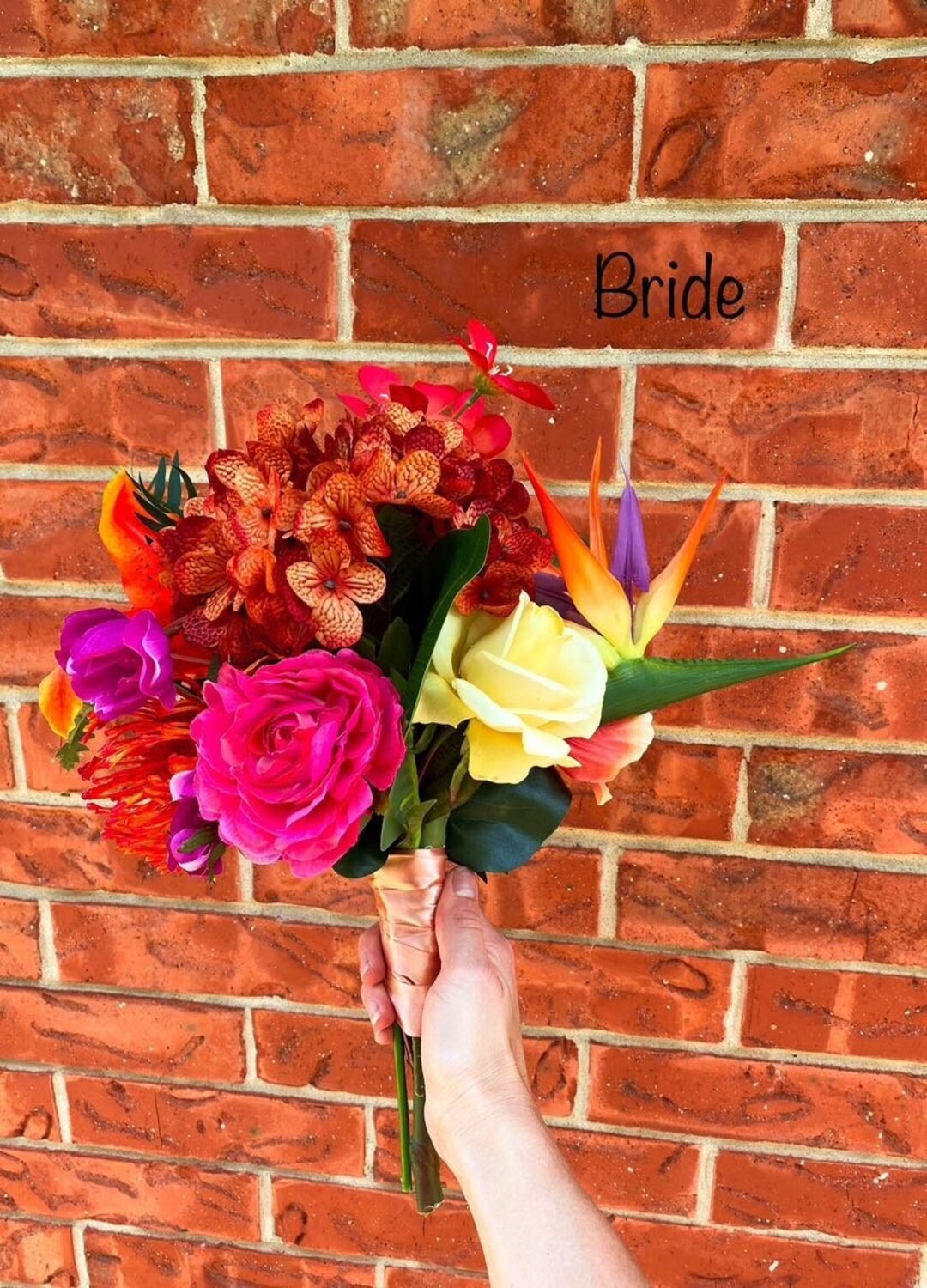 Tropical Silk Flowers Wedding Bouquet / Birds of Paradise Bouquet