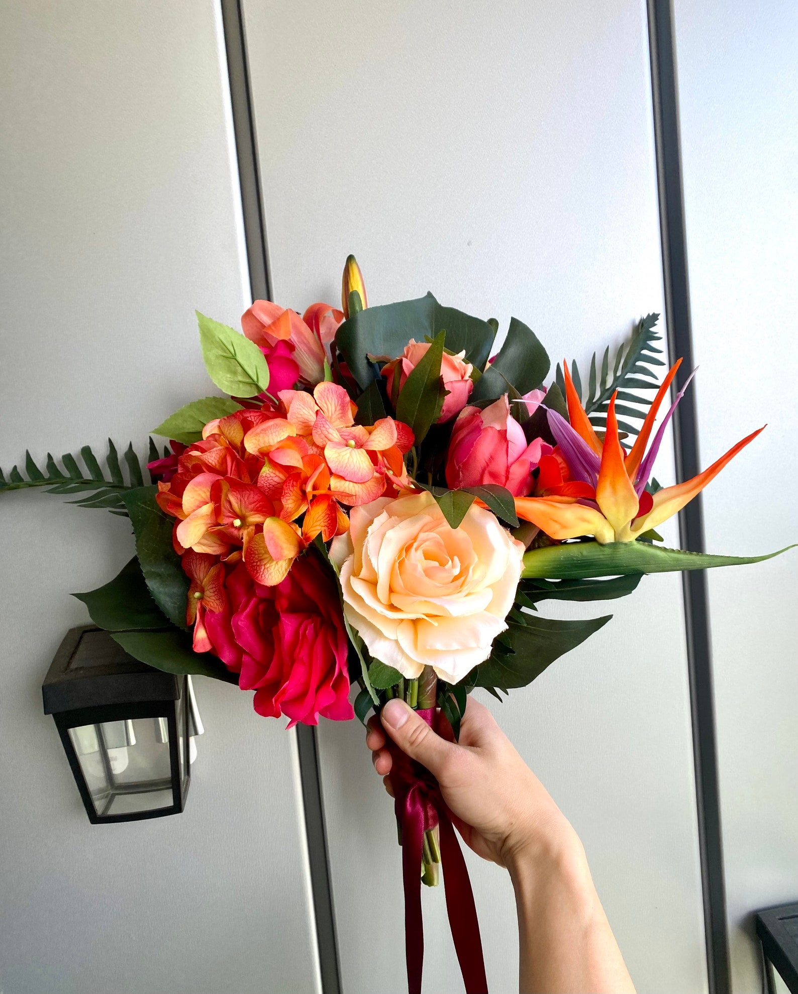 Tropical Flower Wedding Bouquet / Silk Floral Wedding Bouquet Etsy