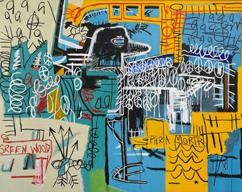 Hand Painted Contemporary Neo-expressionist Painting On Canvas