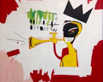 Hand Painted Abstract Painting On Canvas Trumpet Player