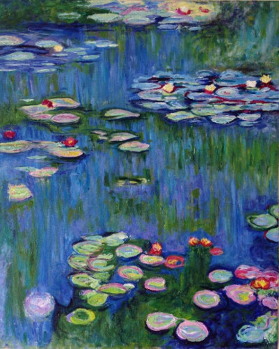 Monet paintings water lilies deals