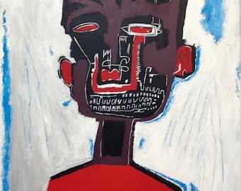 Hand Painted Contemporary Neo-expressionist Painting On Canvas