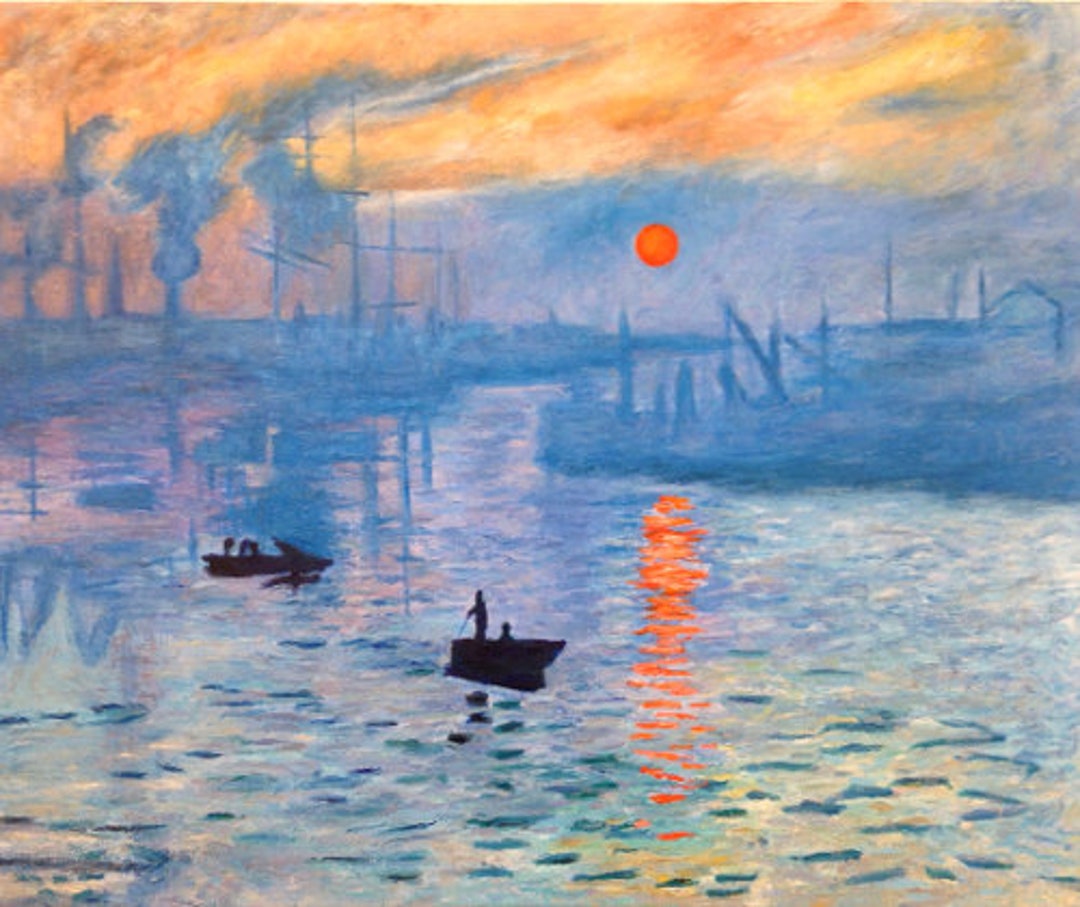 Hand Painted Claude Impression Sunrise Painting Reproduction on