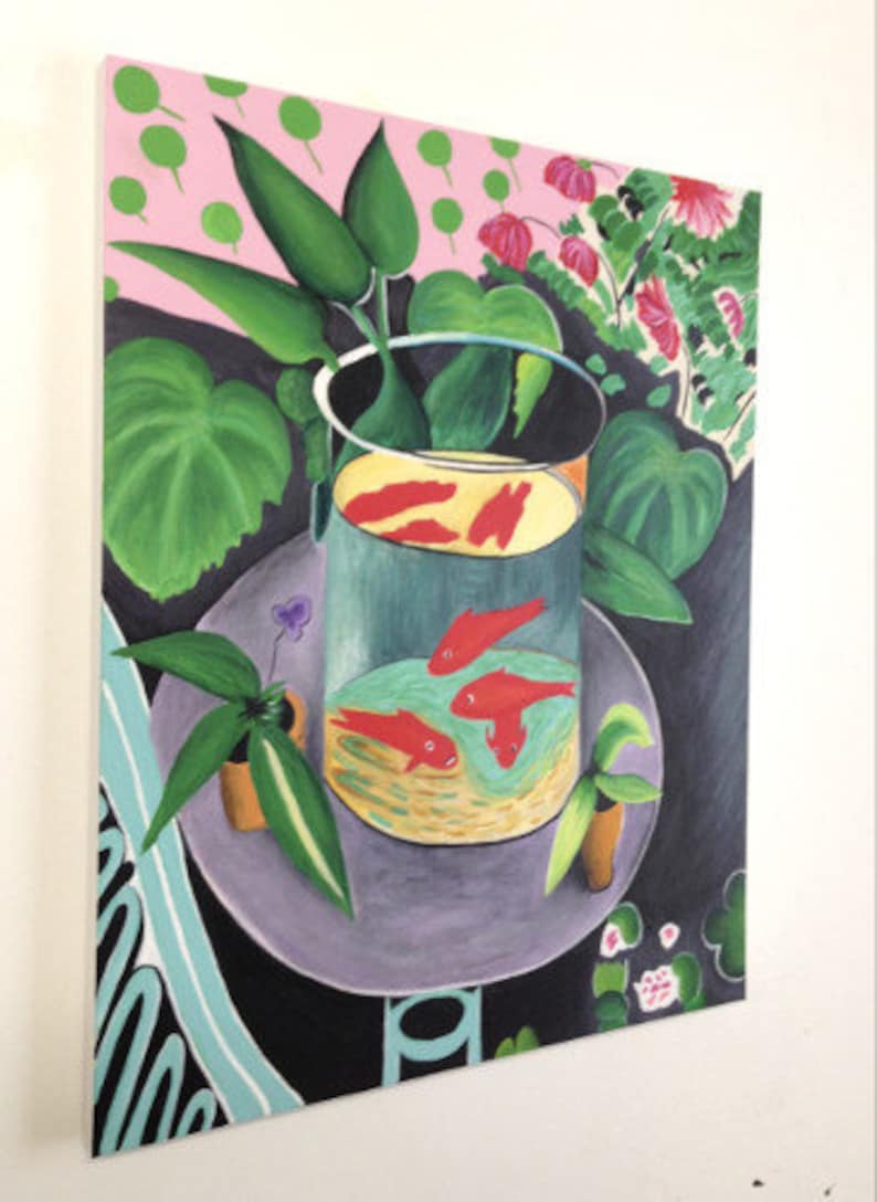 Hand Painted Henri Matisse Goldfish Painting Reproduction on image 3