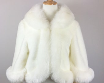 white fluffy jacket