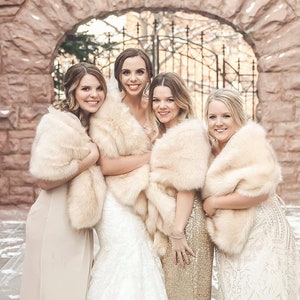 Gold sales fur shawl