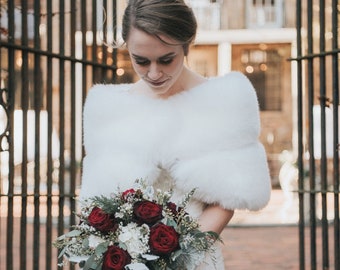 white wedding fur