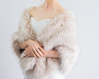 coast faux fur wrap