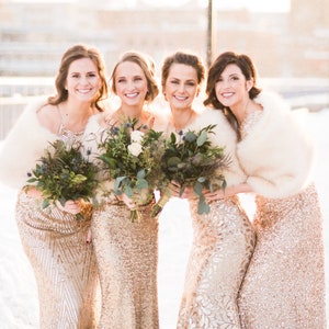 Rose gold fur shawl outlet