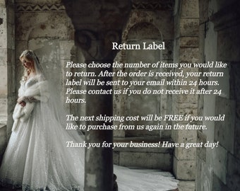 Please choose the number of item(s) you would like to return. Return label will be sent to your email with 24 hours.