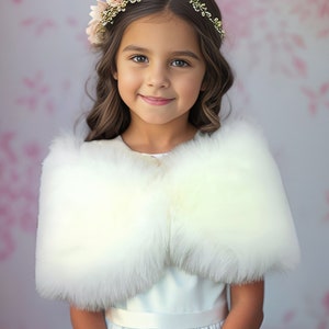 Childrens ivory deals fur shrug