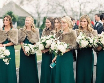 fur shawls for winter weddings