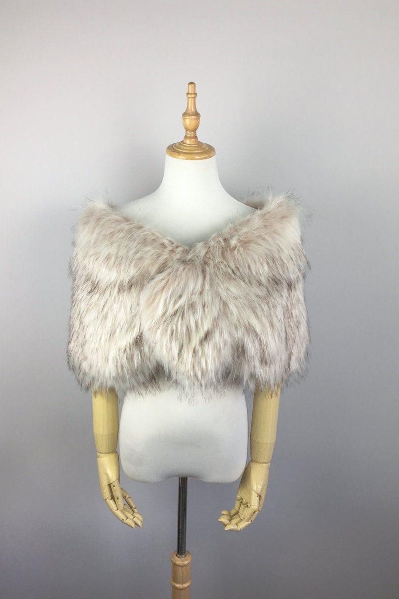 blush fur wrap