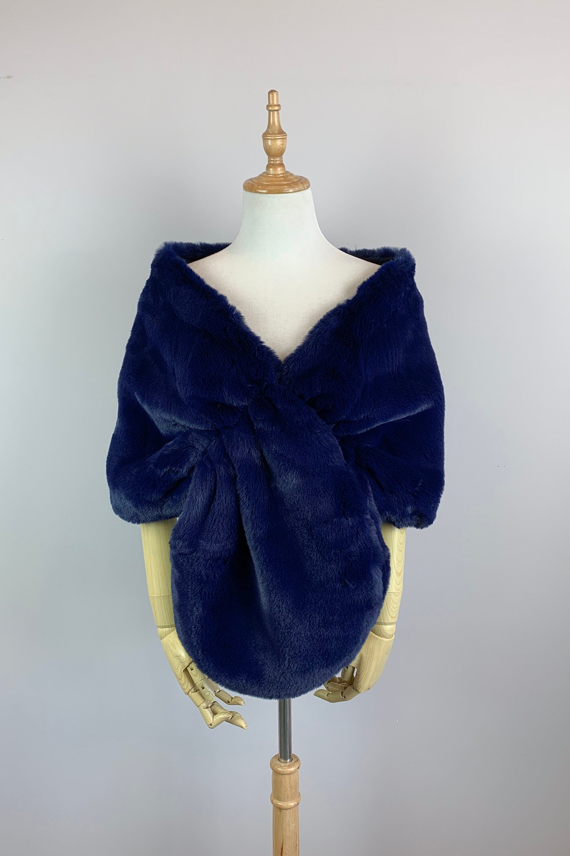 Navy blue wrap coat - Steffy's Style