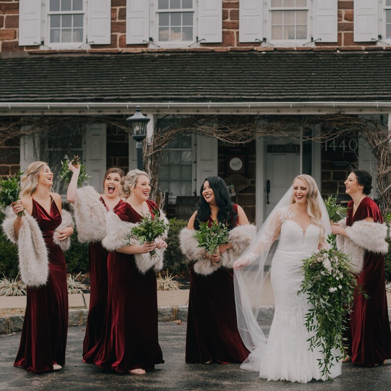 Blush Nude faux fur bridal wrap Wedding Fur shrug Bridal Etsy