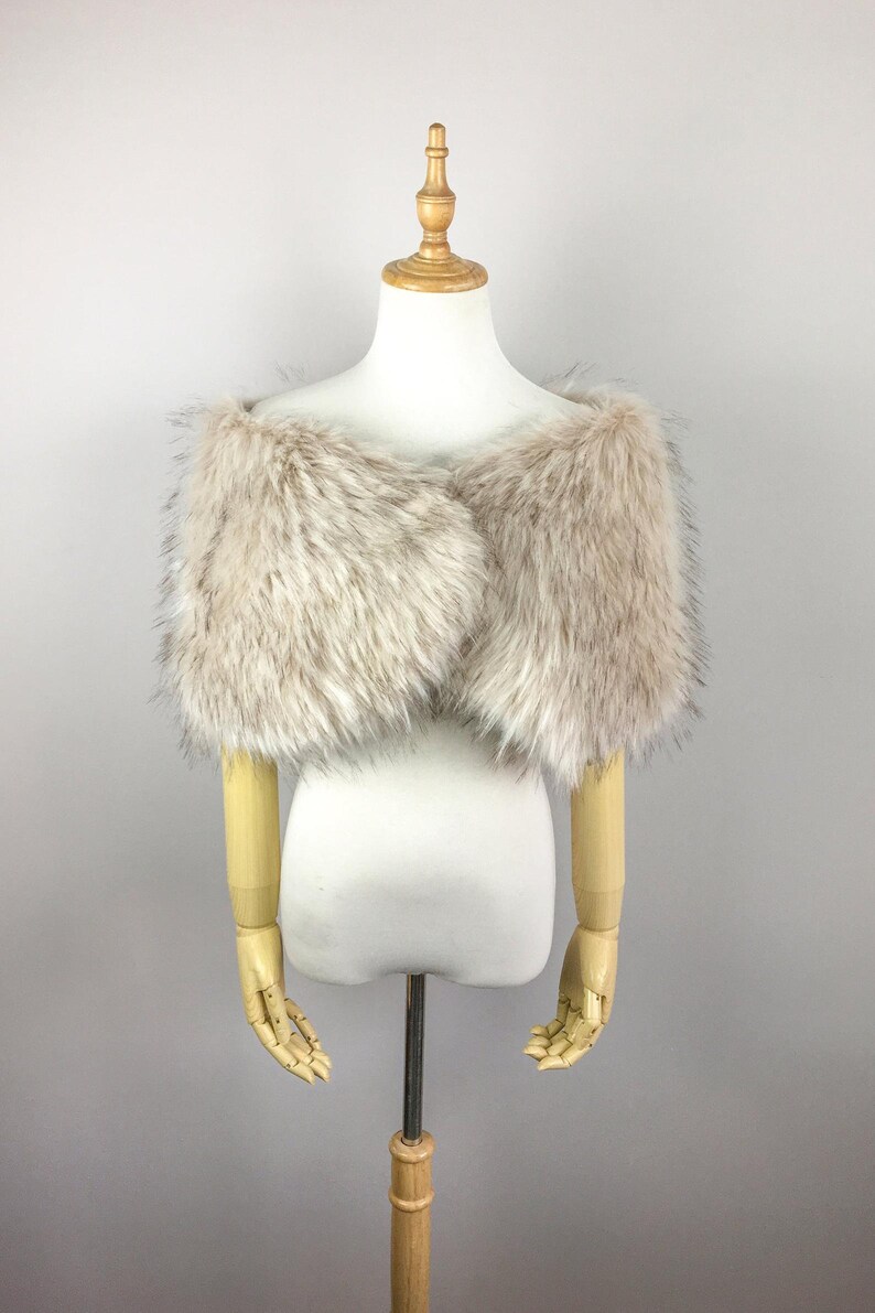 blush fur wrap
