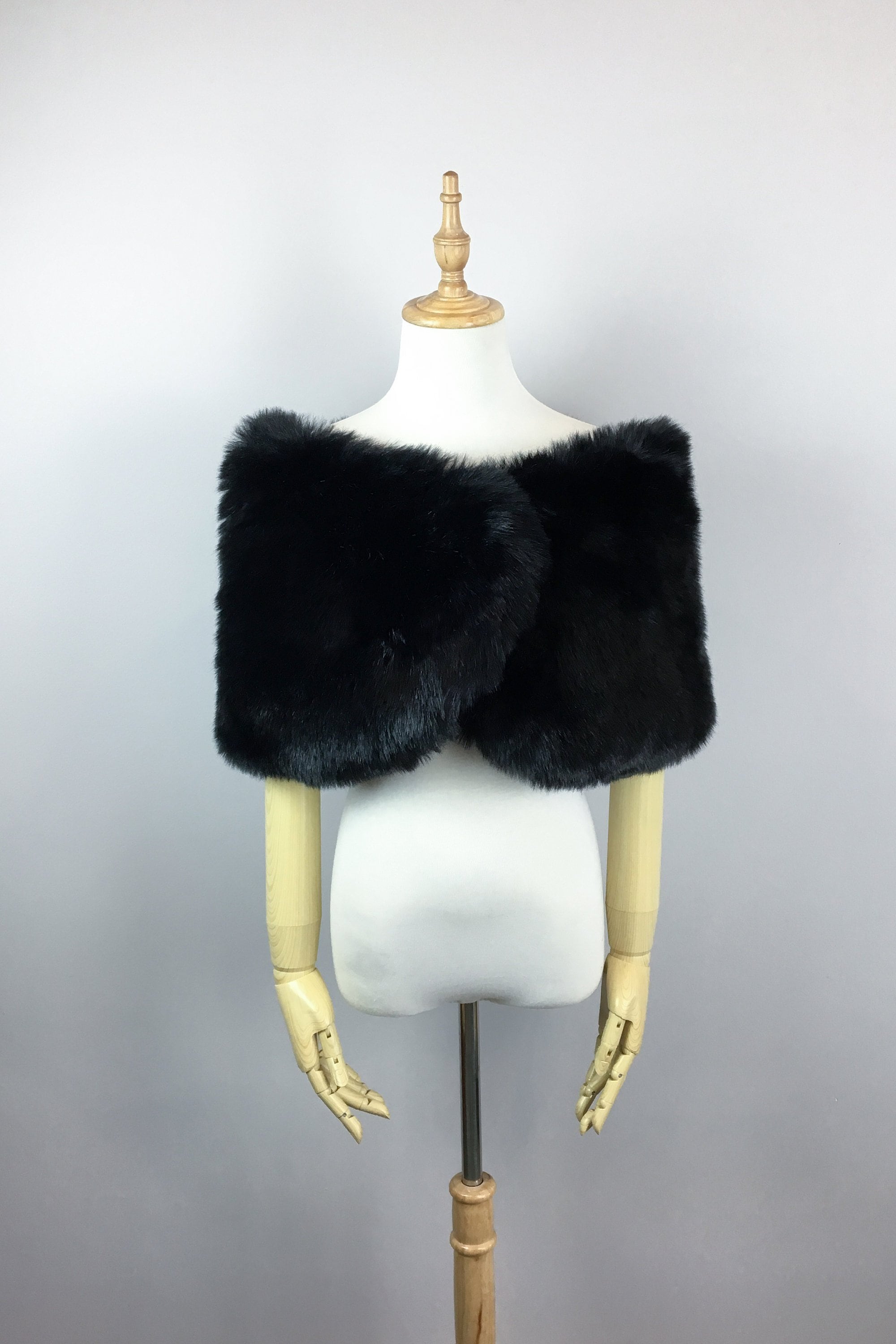 fur bridal shawl
