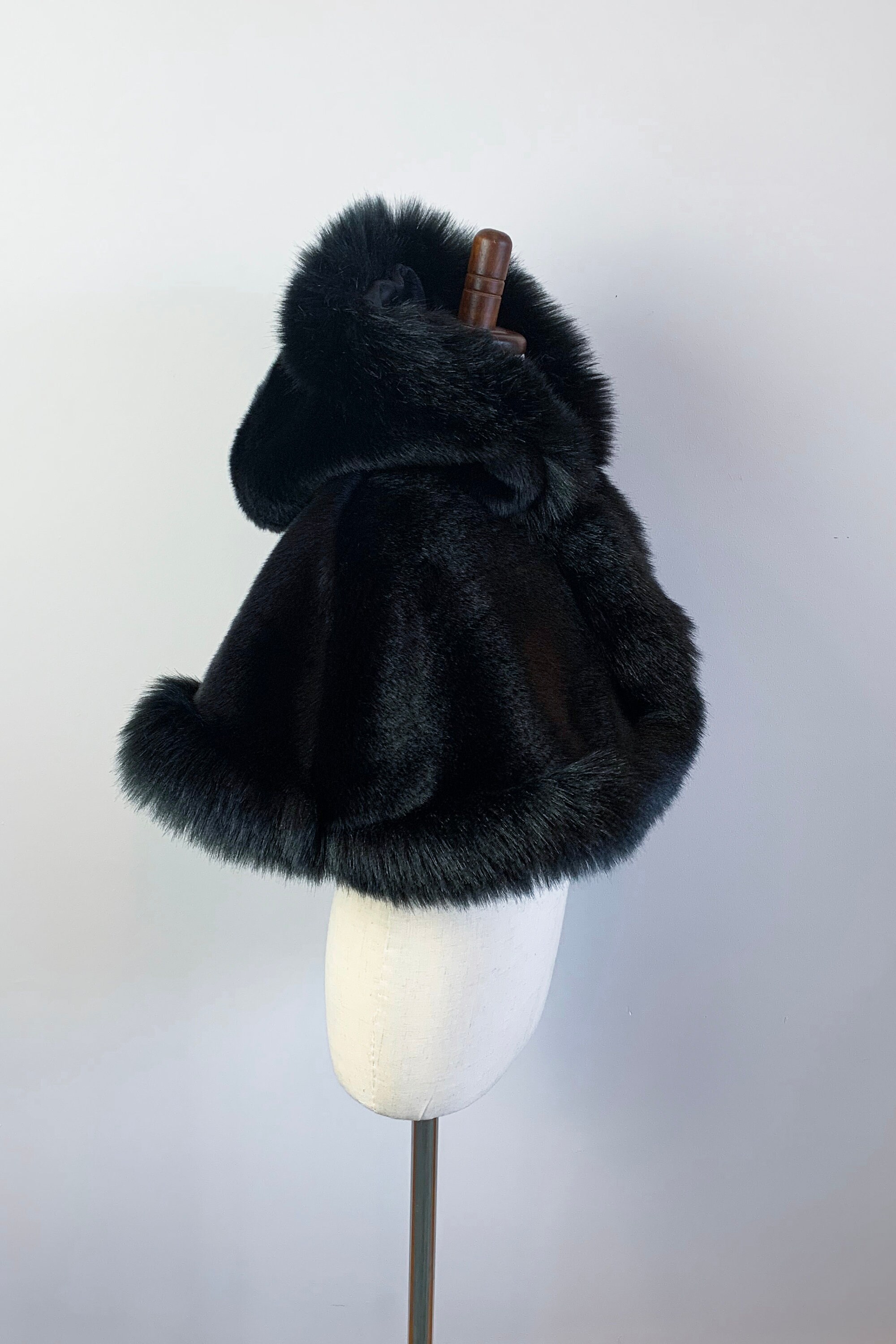 Cape Rouge Enfant – Chaperon Ou Princesse – Fausse Fourrure Chaude Pour Noël, Carnaval Et Anniversaire