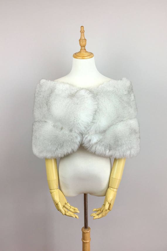 grey fur wrap