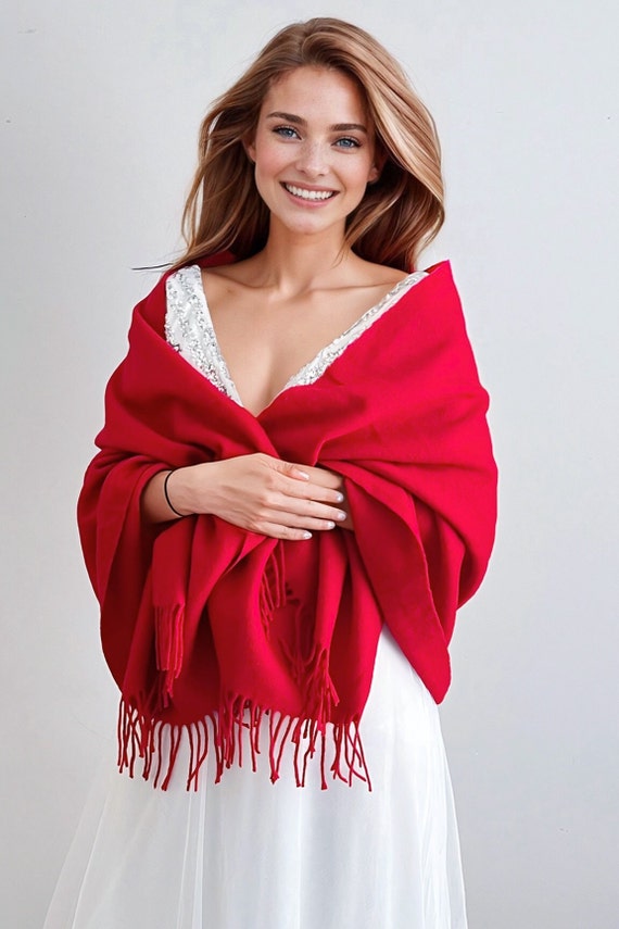 red shawl for dress Red Bridal Wedding Shawl / Bridal Wrap / Wool Shawl / Wrap / Large Bridal  Scarf / Bridesmaids Gift / Wool Scarf / Huge Scarf