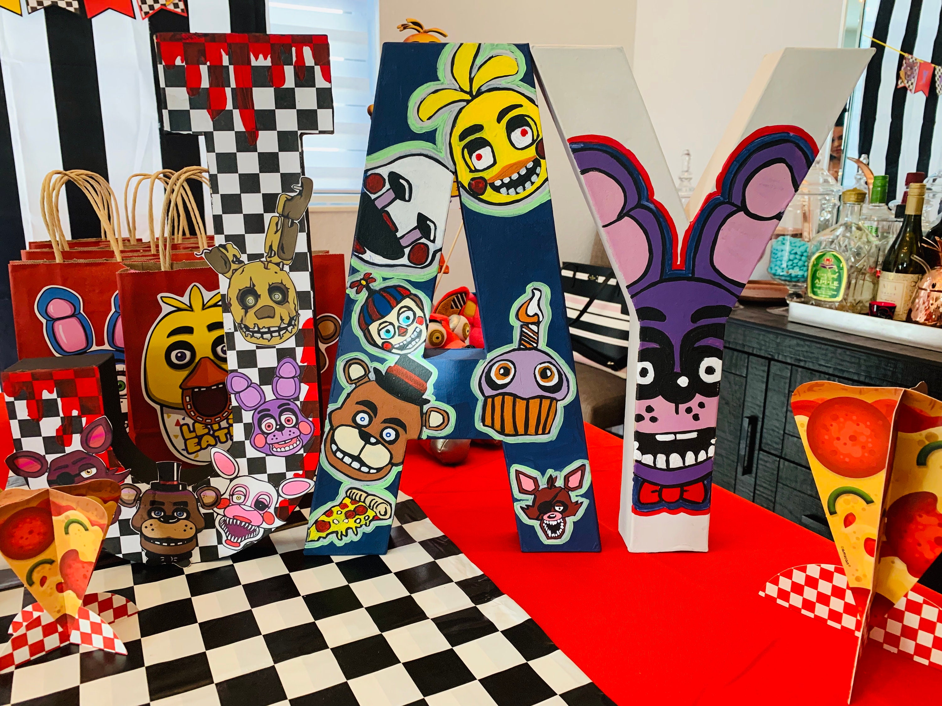 FNAF Birthday Party Decorations Fnaf Pizza Party Decorations Five