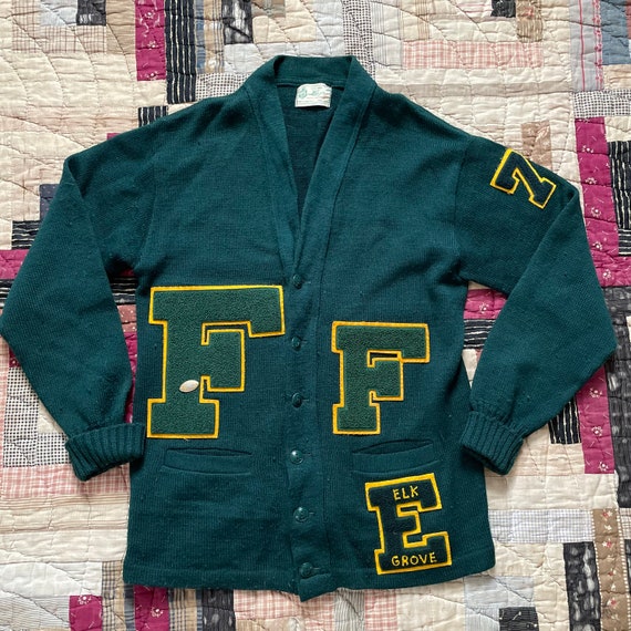 Vintage 1950’s Forest Green Varsity Football Lette