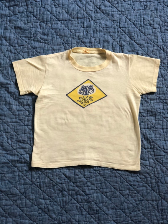 Vintage 1950’s Cub Scouts BSA Yellow Tshirt, XS/S
