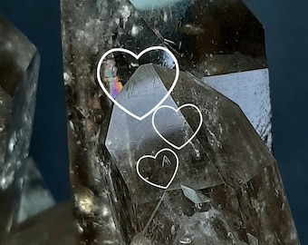 Master Record Keepers Natural Smoky Quartz Cluster with Self-Healed Base and Rainbow from Minas Gerais Brazil.  Rare find