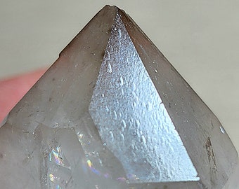 Master Record Keeper Cathedral Smoky Quartz Crystal with Facets Lemurian Striations, Column Facet, Time Link, Rainbow & Mica inclusions.