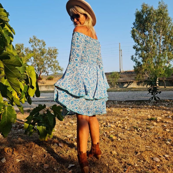 Robe boheme,robe plage  ,robe en soie ,robe courte boheme   ,robe boho,robe gipsy,Robe hippie,robe d été,robe manches longues