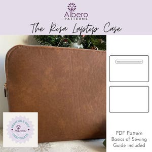 Rosa Laptop Case Sewing Pattern: DIY Zippered Laptop Sleeve (PDF)