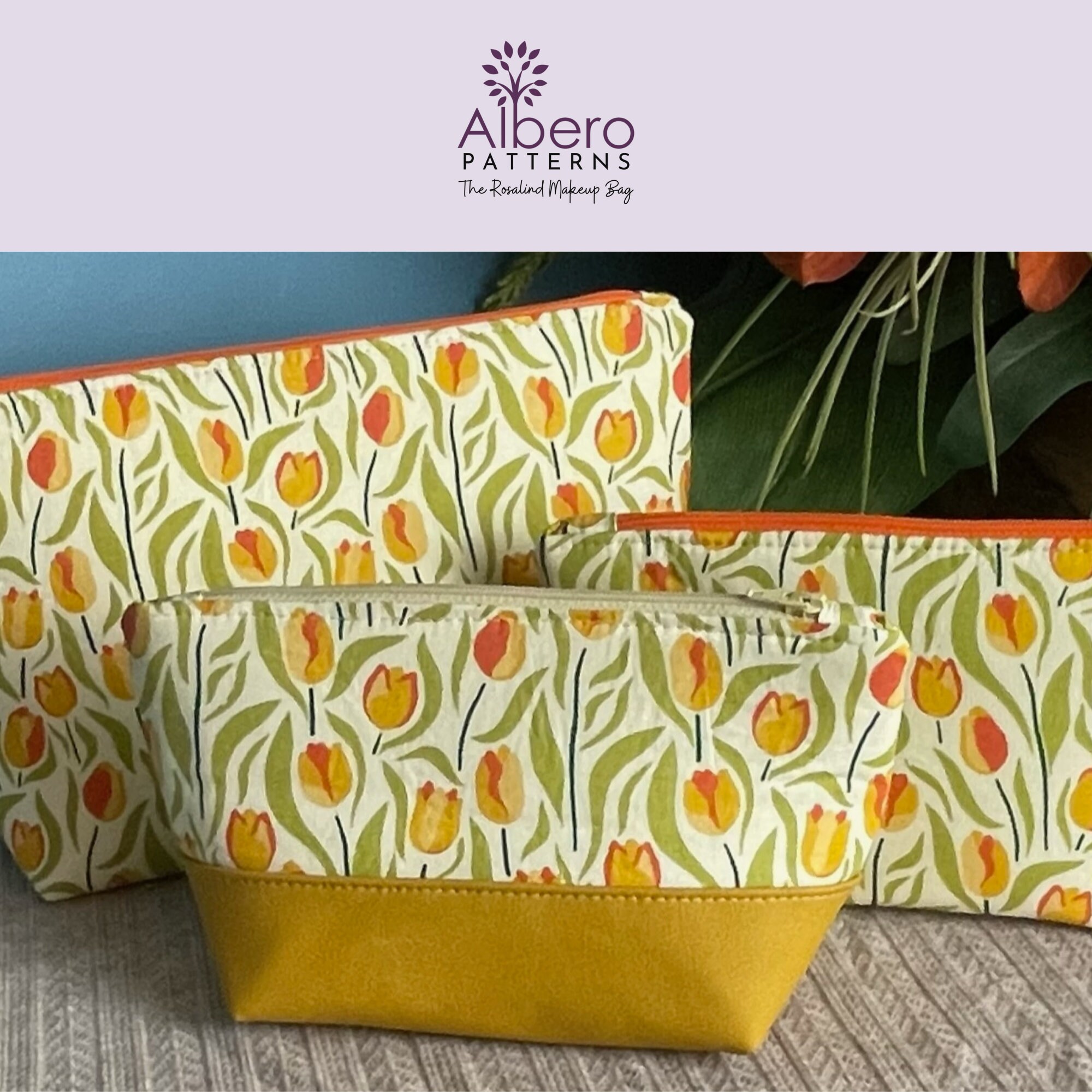 Makeup Bag Sewing Pattern // Makeup Bag Sewing Pattern, Wash Bag Pdf