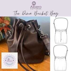Dima Bucket Bag Sewing Pattern: Adjustable Crossbody (PDF Pattern)