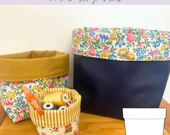 Ruth Storage Baskets PDF Sewing Pattern: 3-Size DIY Organizer