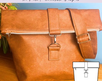 Convertible Backpack Sewing Pattern: Crossbody Rucksack, Cabin Bag (PDF Pattern)