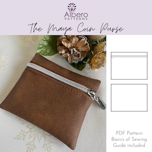 Maya Coin Purse PDF Sewing Pattern: Easy Beginner DIY