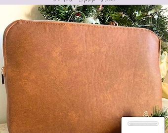 Rosa Laptop Tasche Schnittmuster: DIY Laptop Tasche mit Reißverschluss (PDF)