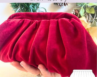 Diana Clutch Bag Sewing Pattern // NYE Bag Pattern, Evening bag pattern, How to make an evening clutch bag, sewing pattern for a clutch bag