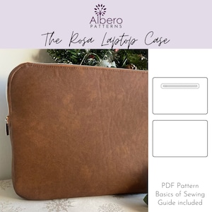 Rosa Laptop Case Sewing Pattern: DIY Zippered Laptop Sleeve (PDF)