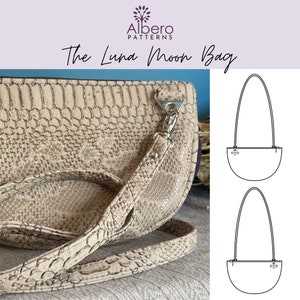 Half Moon Bag PDF Pattern // Half circle bag PDF sewing pattern, crossbody bag pattern, cross body sewing pattern, crescent bag pattern