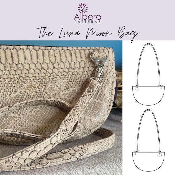 Half Moon Bag PDF Pattern // Half Circle Bag PDF Sewing