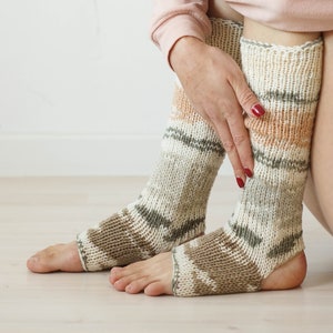 Leg Warmers, Knee High Socks, Yoga Socks, Boot Socks, Yoga Leg Warmers, Toeless Socks, Dance Socks, Handknit Leg Warmers, Gift Under 50