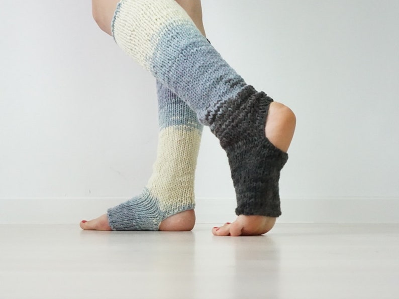 Yoga Socks Handknit Socks Yoga Wear Yoga Gift Blue Yoga Etsy