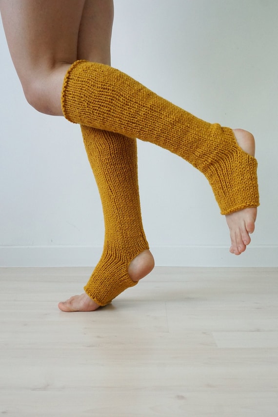 Yoga Socks, Mustard Leg Warmers, Yoga Clothes, Womens Clothing