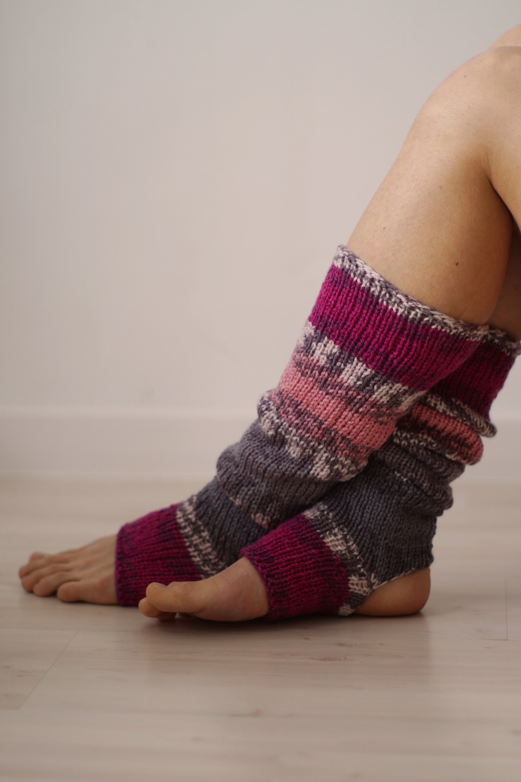 Yoga Leg Warmers Yoga Socks Knit High Socks Long Knit Etsy