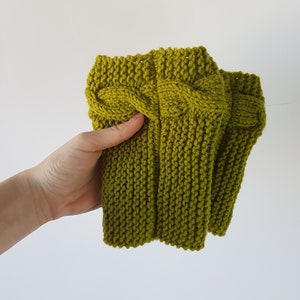 Cold Weather Accessories, Boot Cuffs, Chartreuse Boot Toppers, Gift For Her, Modern Knits, Green Boot Socks, Chartreuse Color, Woman Cuffs image 4
