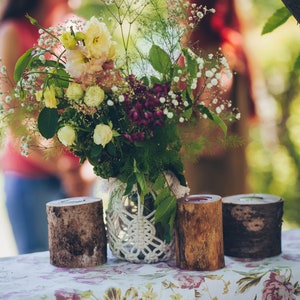 Wedding Table Decor, Macrame Jar Cover, Vase Cover, Wedding Flowers Decor, Table Decorations, Wedding Centerpiece Decor, Boho Wedding Decor image 5