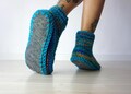 Slipper Socks With Woolen Soles, Gift For Grandma, Knitted Slippers, Women's Clothing, Slipper Socks for Women, Knitted Socks, Gift For Her product logo