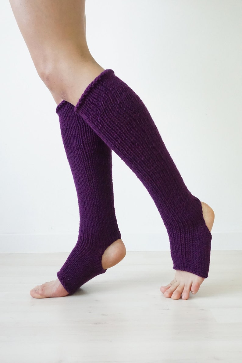 Knit Leg Warmers for Yoga Slouch Socks Knee High Socks Yoga Etsy